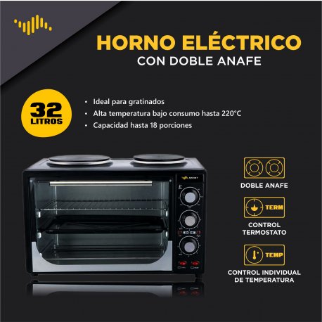 Horno Eléctrico con doble anafe